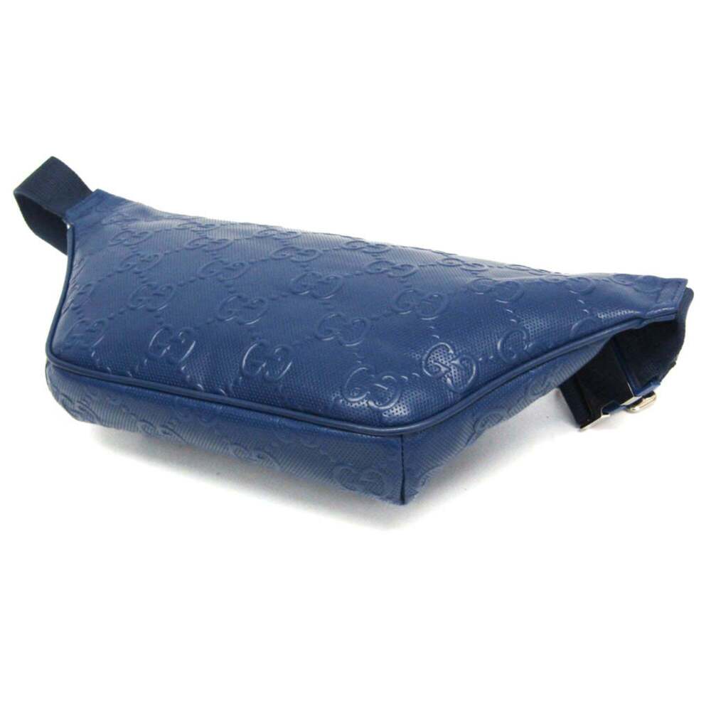 GUCCI Authentic Blue Leather Fanny Pack - Picture 5 of 12